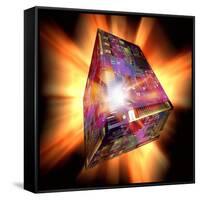 Quantum Computing, Conceptual Image-Victor De Schwanberg-Framed Stretched Canvas