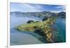 Quarantine Island and Otago Harbour, Dunedin, Otago, South Island, New Zealand-David Wall-Framed Photographic Print