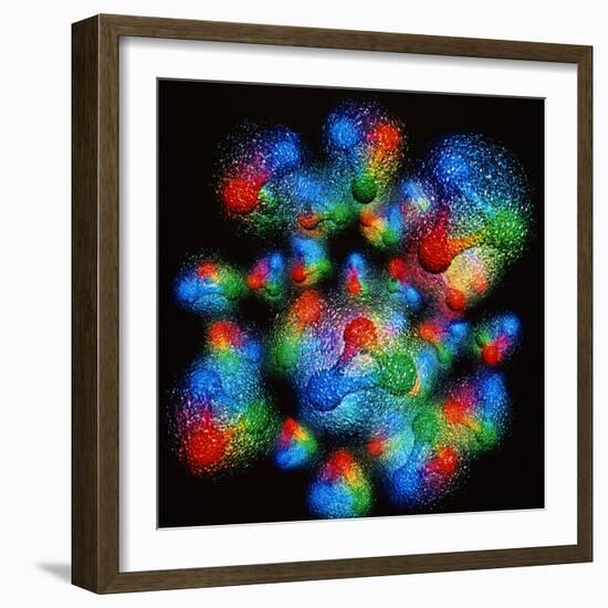 Quark Structure of Silicon Atom Nucleus-null-Framed Premium Photographic Print