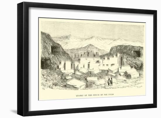 Quarry of the Period of the Incas-Édouard Riou-Framed Giclee Print