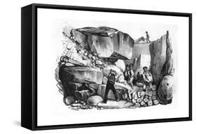 Quarrying, France-Victor Adam-Framed Stretched Canvas