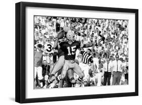 Quarterback Bart Starr of Green Bay Packers at Super Bowl I, Los Angeles, CA, January 15, 1967-Art Rickerby-Framed Photographic Print