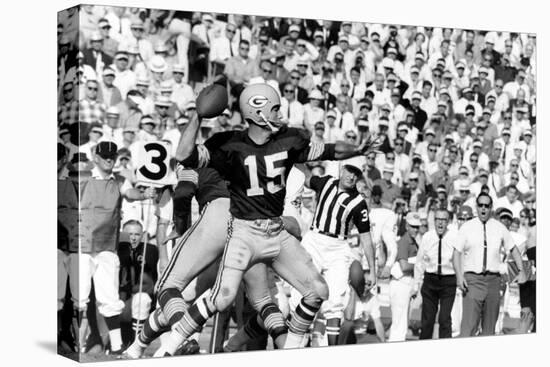 Quarterback Bart Starr of Green Bay Packers at Super Bowl I, Los Angeles, CA, January 15, 1967-Art Rickerby-Stretched Canvas