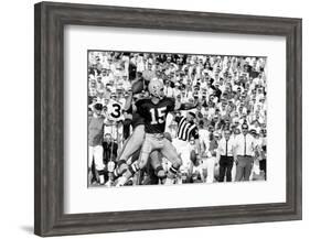 Quarterback Bart Starr of Green Bay Packers at Super Bowl I, Los Angeles, CA, January 15, 1967-Art Rickerby-Framed Photographic Print