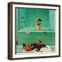 "Quarterback in the Tub", November 15, 1952-John Clymer-Framed Giclee Print