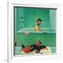 "Quarterback in the Tub", November 15, 1952-John Clymer-Framed Giclee Print