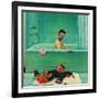 "Quarterback in the Tub", November 15, 1952-John Clymer-Framed Giclee Print