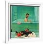 "Quarterback in the Tub", November 15, 1952-John Clymer-Framed Giclee Print