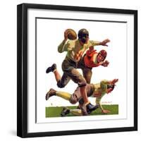 "Quarterback Pass,"October 12, 1935-Maurice Bower-Framed Giclee Print