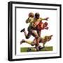 "Quarterback Pass,"October 12, 1935-Maurice Bower-Framed Giclee Print