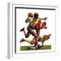 "Quarterback Pass,"October 12, 1935-Maurice Bower-Framed Giclee Print