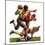 "Quarterback Pass,"October 12, 1935-Maurice Bower-Mounted Giclee Print