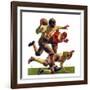 "Quarterback Pass,"October 12, 1935-Maurice Bower-Framed Giclee Print