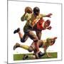 "Quarterback Pass,"October 12, 1935-Maurice Bower-Mounted Giclee Print