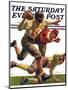 "Quarterback Pass," Saturday Evening Post Cover, October 12, 1935-Maurice Bower-Mounted Giclee Print
