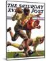 "Quarterback Pass," Saturday Evening Post Cover, October 12, 1935-Maurice Bower-Mounted Giclee Print