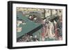 Quartier des maisons de plaisir à l'aube-Utagawa Kunisada-Framed Giclee Print