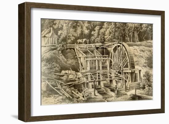 Quartz Crushing Mill, Australia, 1879-McFarlane and Erskine-Framed Giclee Print