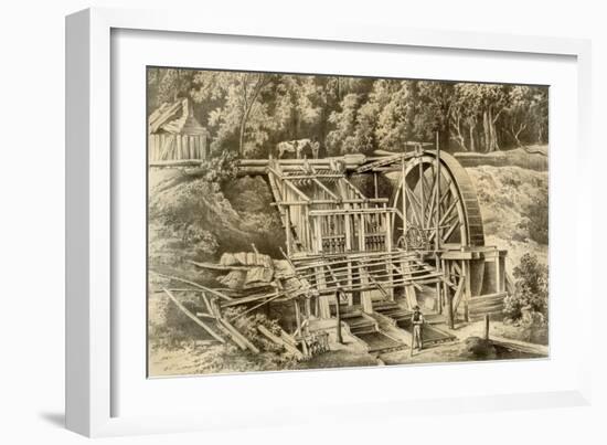 Quartz Crushing Mill, Australia, 1879-McFarlane and Erskine-Framed Giclee Print