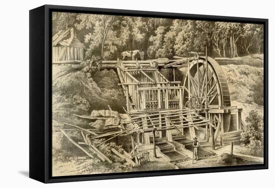 Quartz Crushing Mill, Australia, 1879-McFarlane and Erskine-Framed Stretched Canvas