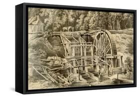 Quartz Crushing Mill, Australia, 1879-McFarlane and Erskine-Framed Stretched Canvas