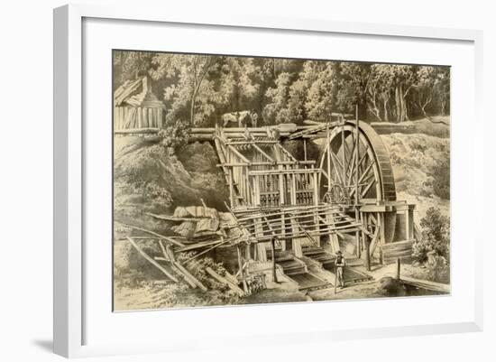 Quartz Crushing Mill, Australia, 1879-McFarlane and Erskine-Framed Giclee Print