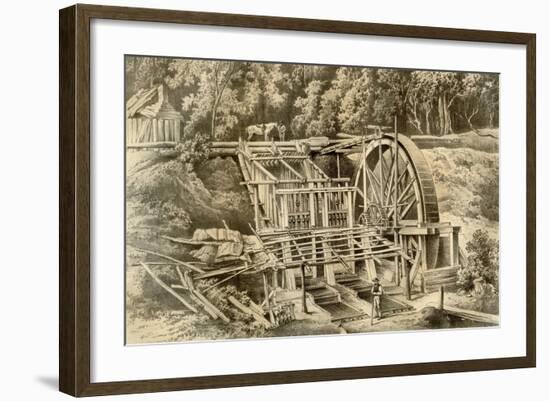 Quartz Crushing Mill, Australia, 1879-McFarlane and Erskine-Framed Giclee Print