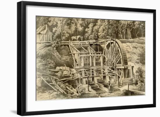 Quartz Crushing Mill, Australia, 1879-McFarlane and Erskine-Framed Giclee Print