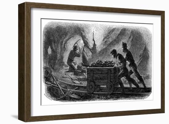 Quartz Mining, California, 1859-Gustave Adolphe Chassevent-Bacques-Framed Giclee Print