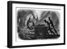 Quartz Mining, California, 1859-Gustave Adolphe Chassevent-Bacques-Framed Giclee Print