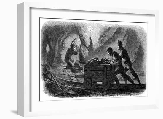 Quartz Mining, California, 1859-Gustave Adolphe Chassevent-Bacques-Framed Giclee Print