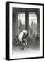 Quasimodo Saves Esmeralda from Execution - Illustration from Notre Dame De Paris, 19th Century-Charles Alexandre Lesueur-Framed Giclee Print