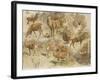 Quatorze études de cerfs-Rosa Bonheur-Framed Giclee Print