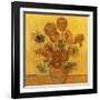 Quatorze tournesols dans un vase (Détail)-Vincent van Gogh-Framed Art Print