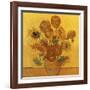 Quatorze tournesols dans un vase (Détail)-Vincent van Gogh-Framed Art Print