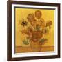 Quatorze tournesols dans un vase (Détail)-Vincent van Gogh-Framed Art Print