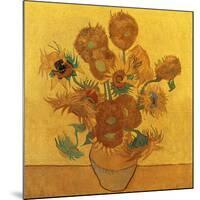 Quatorze tournesols dans un vase (Détail)-Vincent van Gogh-Mounted Art Print