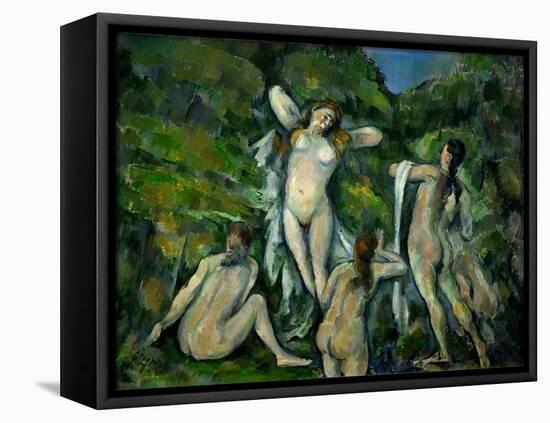 Quatre baigneuses-four bathers, 1888-90 Canvas, 72 x 92 cm N. R. 667.-Paul Cezanne-Framed Stretched Canvas