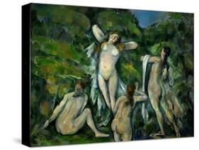 Quatre baigneuses-four bathers, 1888-90 Canvas, 72 x 92 cm N. R. 667.-Paul Cezanne-Stretched Canvas