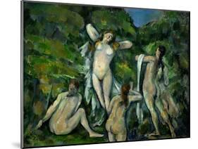 Quatre baigneuses-four bathers, 1888-90 Canvas, 72 x 92 cm N. R. 667.-Paul Cezanne-Mounted Giclee Print