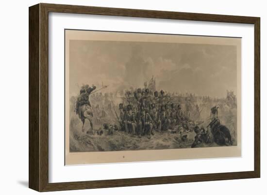 Quatre-Bras 1815, Engraved by F. Stacpoole, 1875-Lady Butler-Framed Giclee Print