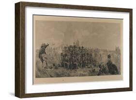 Quatre-Bras 1815, Engraved by F. Stacpoole, 1875-Lady Butler-Framed Giclee Print