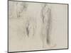 Quatre études d'après un écorché-Gustave Moreau-Mounted Giclee Print