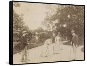 Quatre joueurs de croquet, à Sèvres-Alexandre-Gustave Eiffel-Framed Stretched Canvas