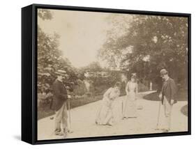 Quatre joueurs de croquet, à Sèvres-Alexandre-Gustave Eiffel-Framed Stretched Canvas
