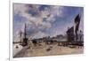 Quay at Honfleur-Johan Barthold Jongkind-Framed Giclee Print