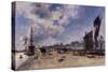 Quay at Honfleur-Johan Barthold Jongkind-Stretched Canvas