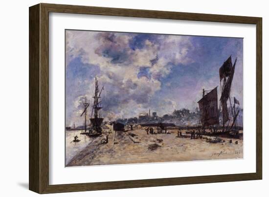 Quay at Honfleur-Johan Barthold Jongkind-Framed Giclee Print