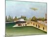 Quay at Ivry, circa 1908-Henri Rousseau-Mounted Giclee Print