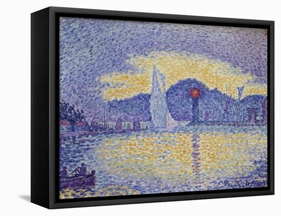 Quay Wall with Lighthouse, 1898-Paul Signac-Framed Stretched Canvas